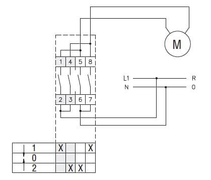 Lovato Electric GX3225O GX3225O Lovato - Rotary cam switch GX series, 1-phase motor reversing switch with spring return 32A, for rear mounting with black handle, front plate 65X65mm Lovato Electric GX3225O GX3225O Lovato - Rotary cam switch GX series, 1-phase motor reversing switch with spring return 32A, for rear mounting with black handle, front plate 65X65mm