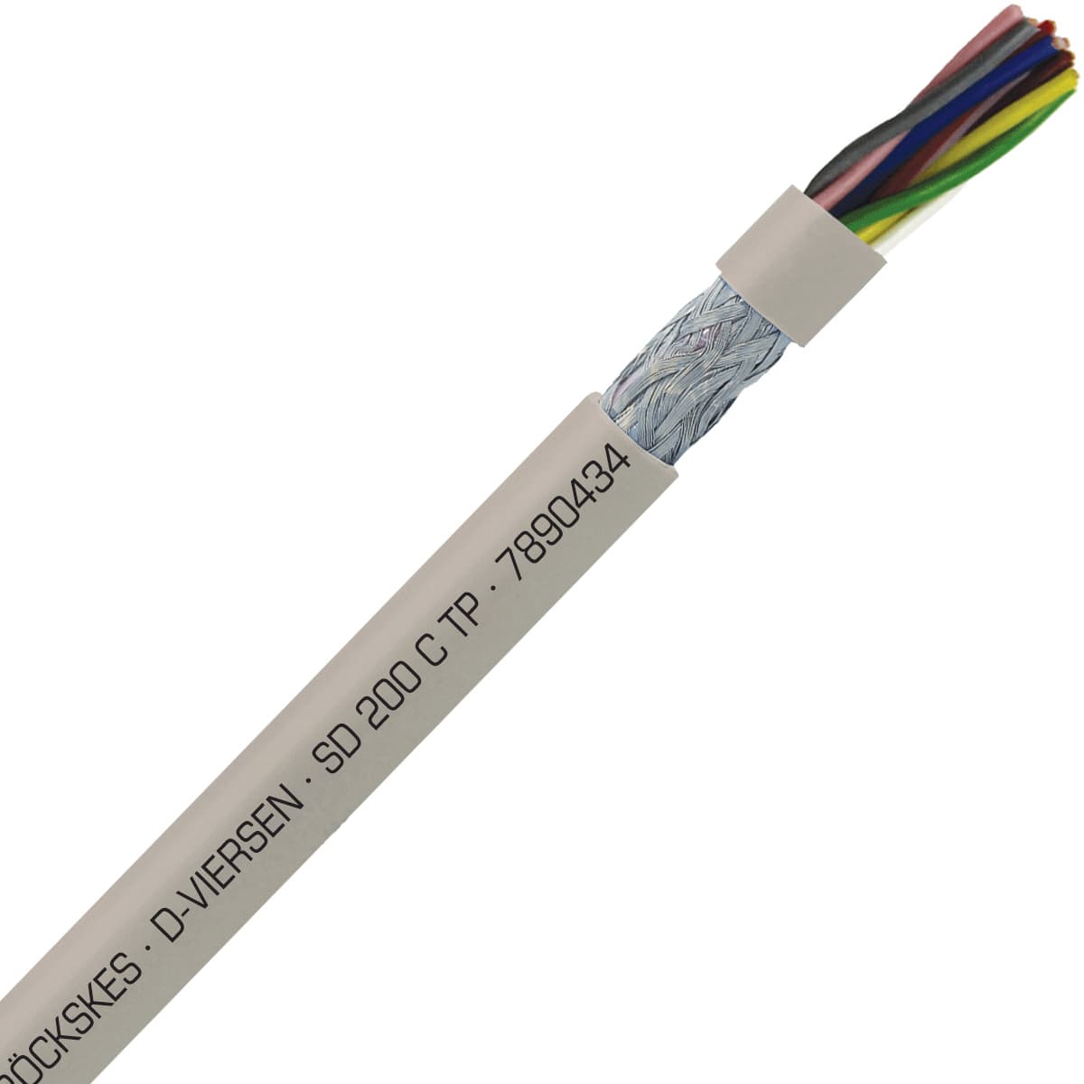 SAB 7890434 SD 200 C TP - 22 AWG/4 pr, shielded halogen free continuous flex oil resistant paired data cable, CE, RoHS SAB 7890434 SD 200 C TP - 22 AWG/4 pr, shielded halogen free continuous flex oil resistant paired data cable, CE, RoHS