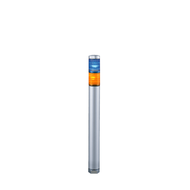 Patlite MP-202-BY 30mm 2-Tier LED Signal Tower, 24V AC/DC, Direct Mount, Silver Body, LED: Blue, Amber Patlite MP-202-BY 30mm 2-Tier LED Signal Tower, 24V AC/DC, Direct Mount, Silver Body, LED: Blue, Amber