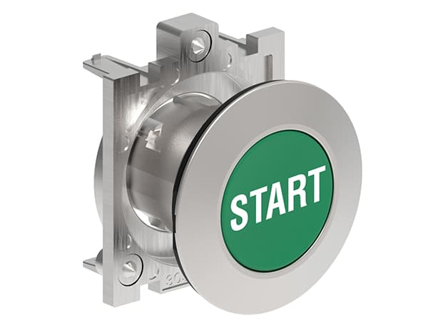 Lovato Electric LPFB1163 LPFB1163 Lovato - Pushbutton actuator, spring return, with symbol dia: 30mm Platinum series flat metal, flush, START/Green Lovato Electric LPFB1163 LPFB1163 Lovato - Pushbutton actuator, spring return, with symbol dia: 30mm Platinum series flat metal, flush, START/Green
