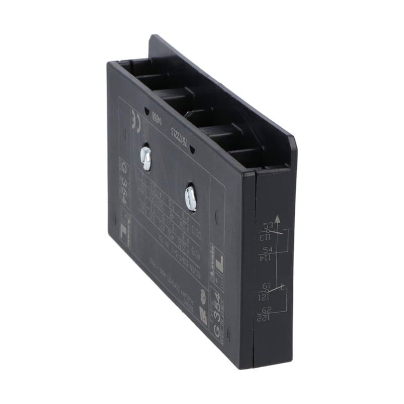 Lovato Electric 11G354 11G354 Lovato - Faston terminals. Auxiliary contacts for side mounting, for B... series contactors, 1NO+1NC (SPST EA) Lovato Electric 11G354 11G354 Lovato - Faston terminals. Auxiliary contacts for side mounting, for B... series contactors, 1NO+1NC (SPST EA)