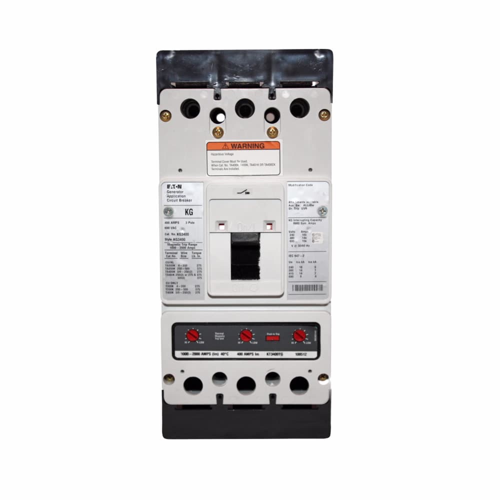 Eaton KG3400S46 KG3400S46 Eaton - KG 3P 400A W/ST 12-24V OR VDC RH TERM LandL_ * Eaton KG3400S46 KG3400S46 Eaton - KG 3P 400A W/ST 12-24V OR VDC RH TERM LandL_ *