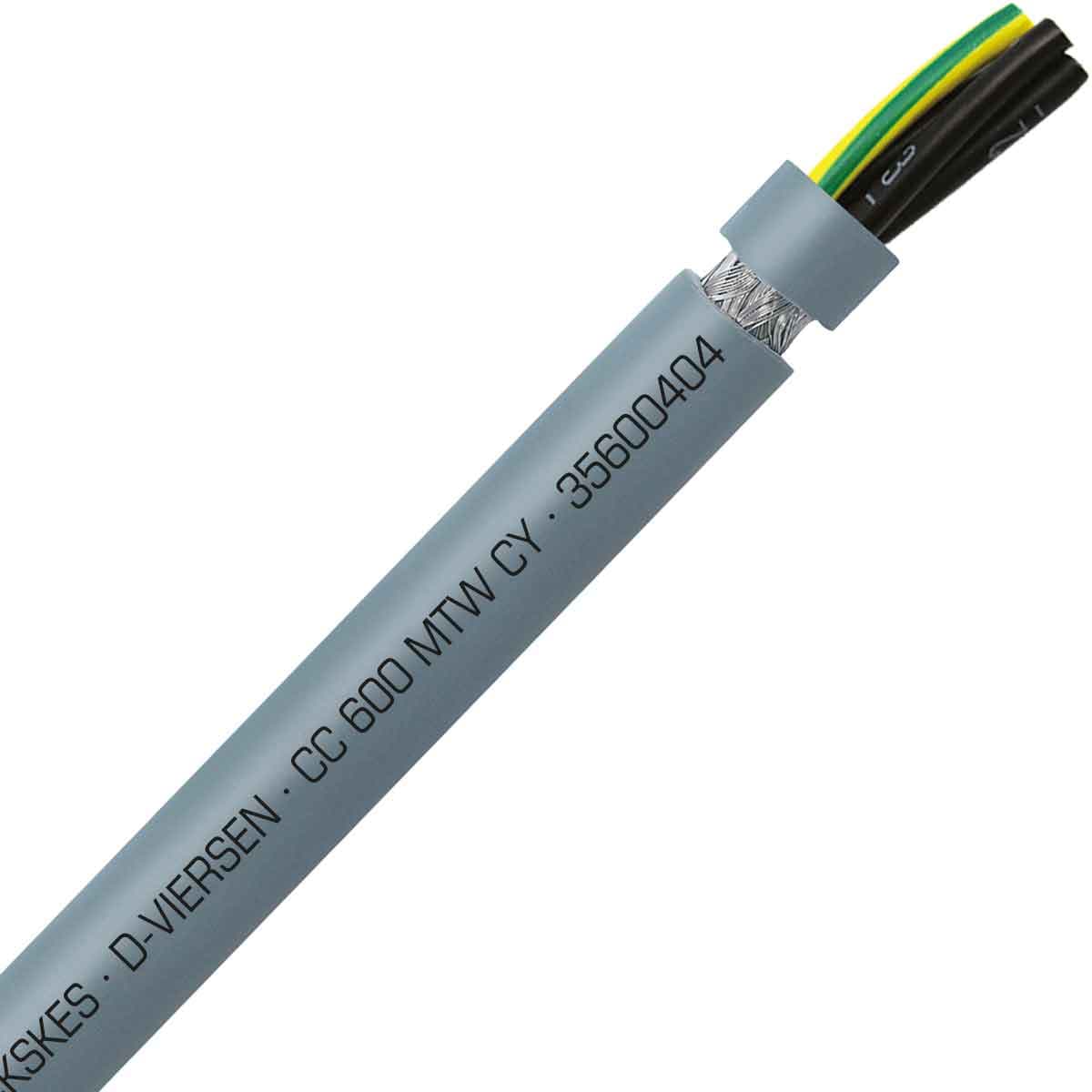 SAB 35600404 CC 600 MTW CY - 4 AWG/4c, shielded oil resistant PVC flexible control cable, UL, CSA, CE, RoHS SAB 35600404 CC 600 MTW CY - 4 AWG/4c, shielded oil resistant PVC flexible control cable, UL, CSA, CE, RoHS