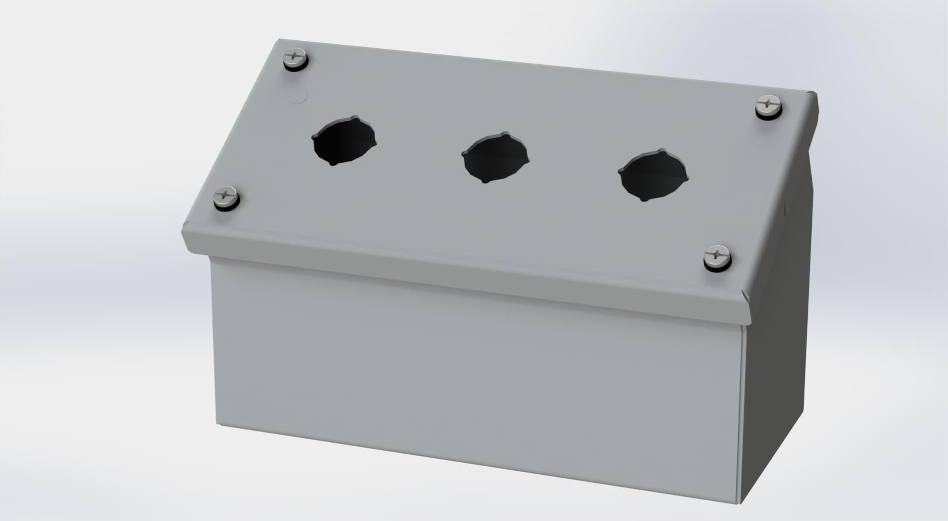 Saginaw Control SCE-3PBAI PBAI Enclosure, Height:3.50", Width:7.75", Depth:4.87", ANSI-61 gray powder coating inside and out. Saginaw Control SCE-3PBAI PBAI Enclosure, Height:3.50", Width:7.75", Depth:4.87", ANSI-61 gray powder coating inside and out.