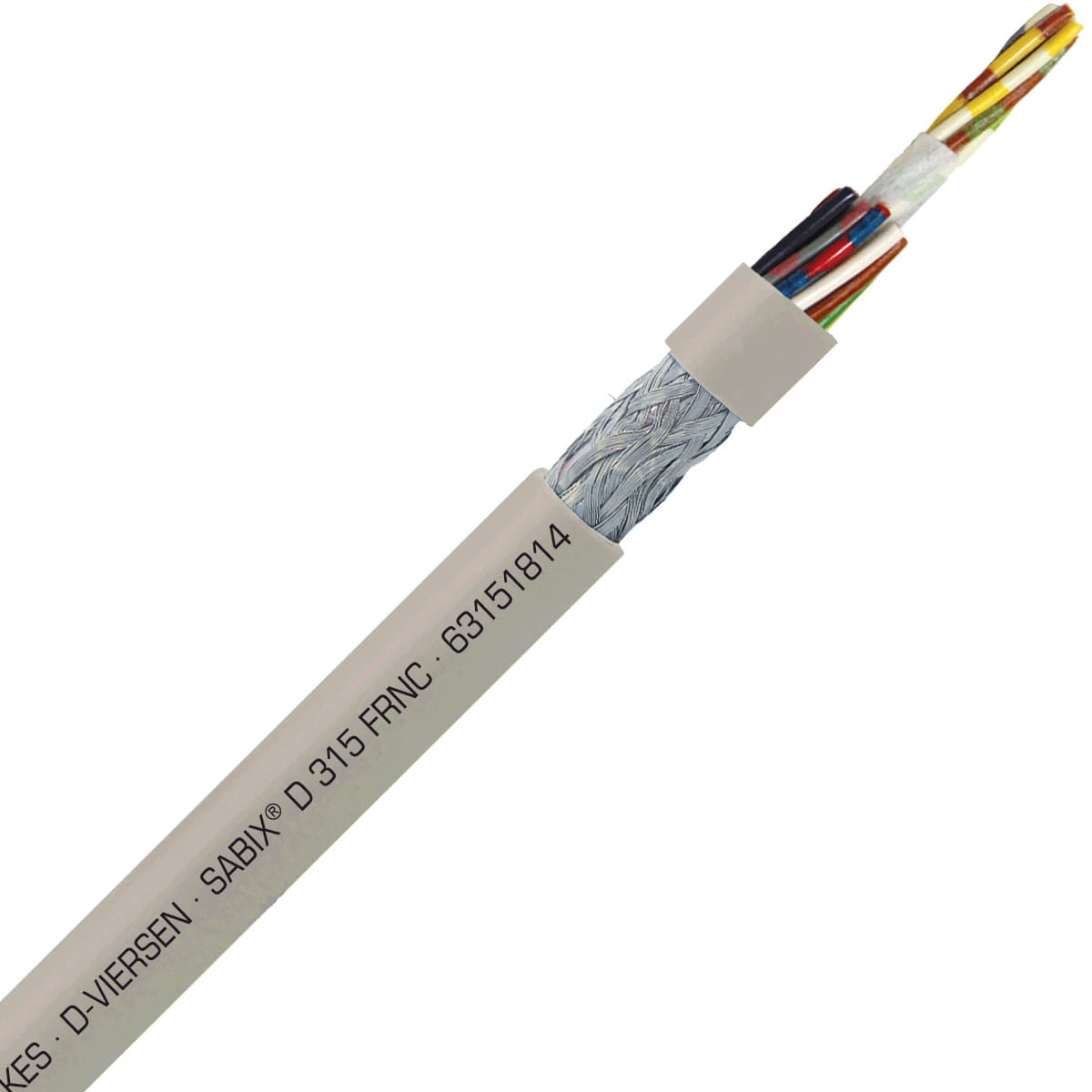 SAB 63151814 SABIX D 315 FRNC -26 AWG/18c, halogen-free flame retardant flexible SABIX data cable, CE, RoHS SAB 63151814 SABIX D 315 FRNC -26 AWG/18c, halogen-free flame retardant flexible SABIX data cable, CE, RoHS