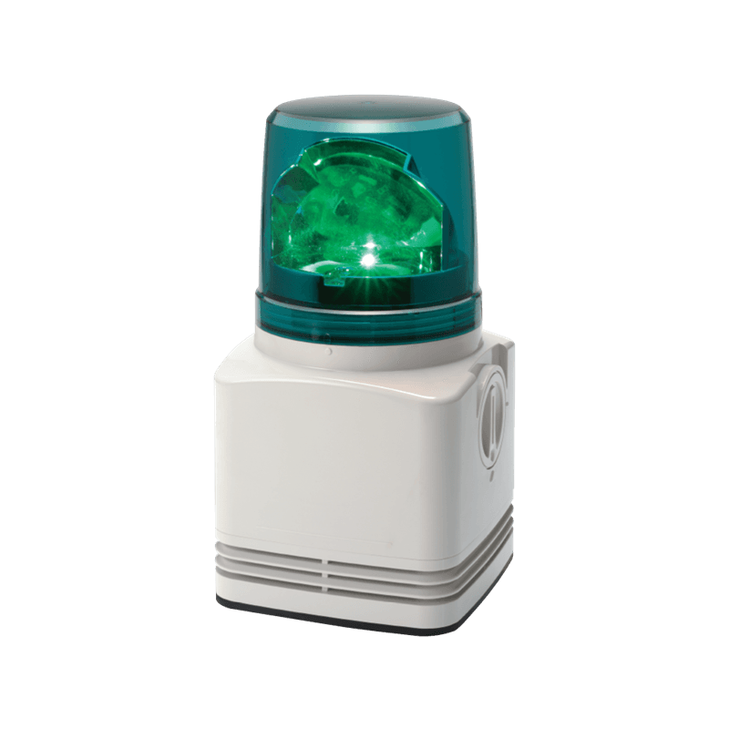 Patlite RFT-24E-G 100mm, Rotating Warning Light with 4-channel, 90dB alarm with 32 pre-programmed sounds; Green LED Patlite RFT-24E-G 100mm, Rotating Warning Light with 4-channel, 90dB alarm with 32 pre-programmed sounds; Green LED