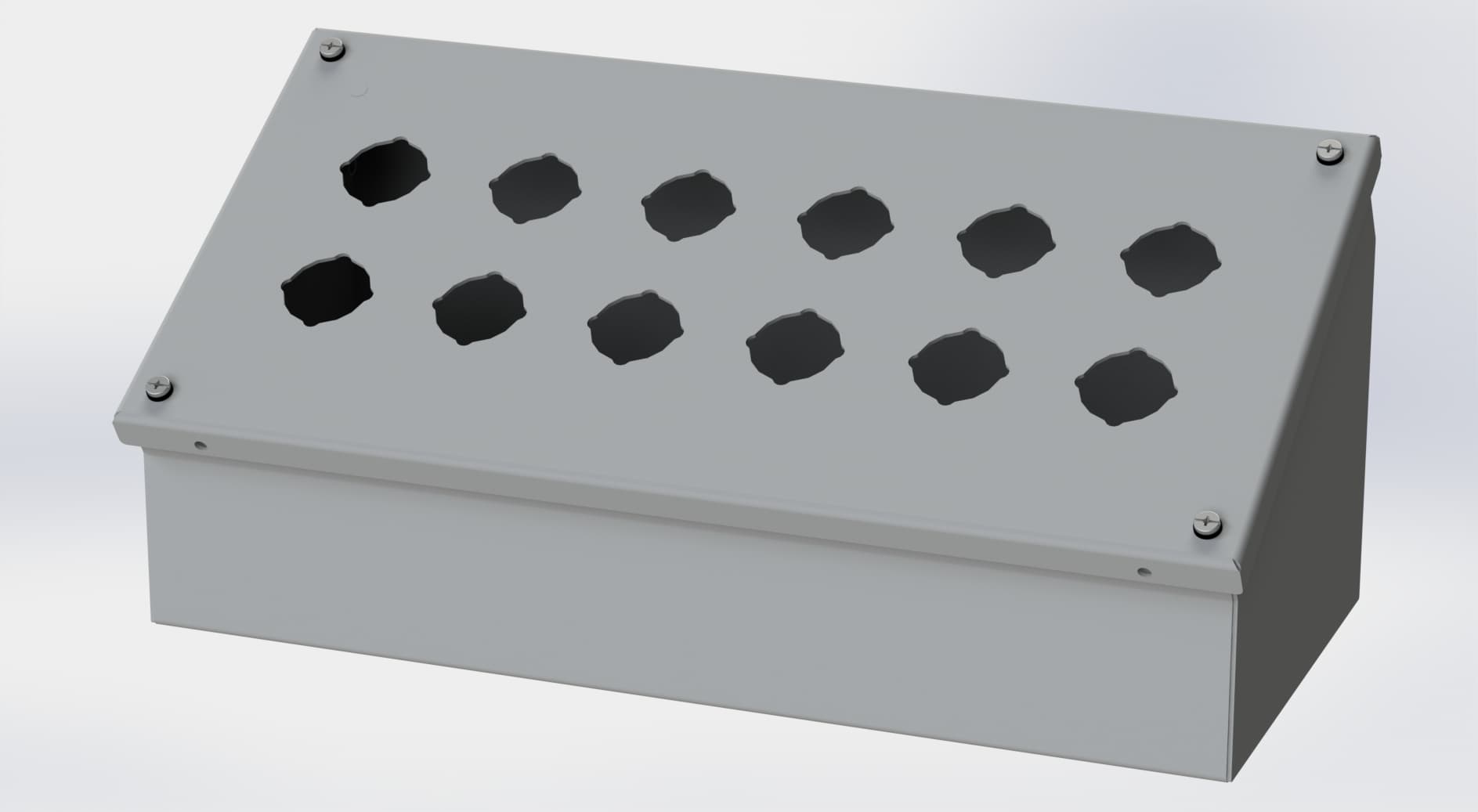 Saginaw Control SCE-12PBA PBA Enclosure, Height:7.25", Width:15.25", Depth:6.75", ANSI-61 gray powder coating inside and out. Saginaw Control SCE-12PBA PBA Enclosure, Height:7.25", Width:15.25", Depth:6.75", ANSI-61 gray powder coating inside and out.