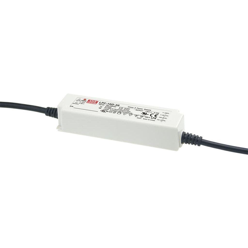 MEAN WELL LPF-16D-12 AC-DC Single output LED driver Mix mode (CV+CC); Output 12Vdc at 1.34A; cable output; Dimming with 1-10V PWM resistance MEAN WELL LPF-16D-12 AC-DC Single output LED driver Mix mode (CV+CC); Output 12Vdc at 1.34A; cable output; Dimming with 1-10V PWM resistance