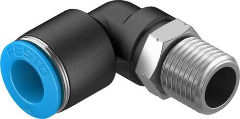 Festo 153051 push-in L-fitting QSL-1/4-10 360° orientable, male thread with external hexagon. Size: Standard, Nominal size: 8 mm, Type of seal on screw-in stud: coating, Assembly position: Any, Container size: 10 Festo 153051 push-in L-fitting QSL-1/4-10 360° orientable, male thread with external hexagon. Size: Standard, Nominal size: 8 mm, Type of seal on screw-in stud: coating, Assembly position: Any, Container size: 10
