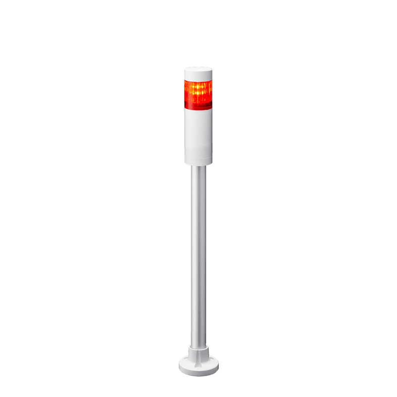 Patlite LR4-102PJNW-R 40mm 1-tier Signal Tower, 24V DC, Pole Mount with Circular Bracket and Cable, No Flashing/Buzzer, Off-white body, Red LED Module Patlite LR4-102PJNW-R 40mm 1-tier Signal Tower, 24V DC, Pole Mount with Circular Bracket and Cable, No Flashing/Buzzer, Off-white body, Red LED Module