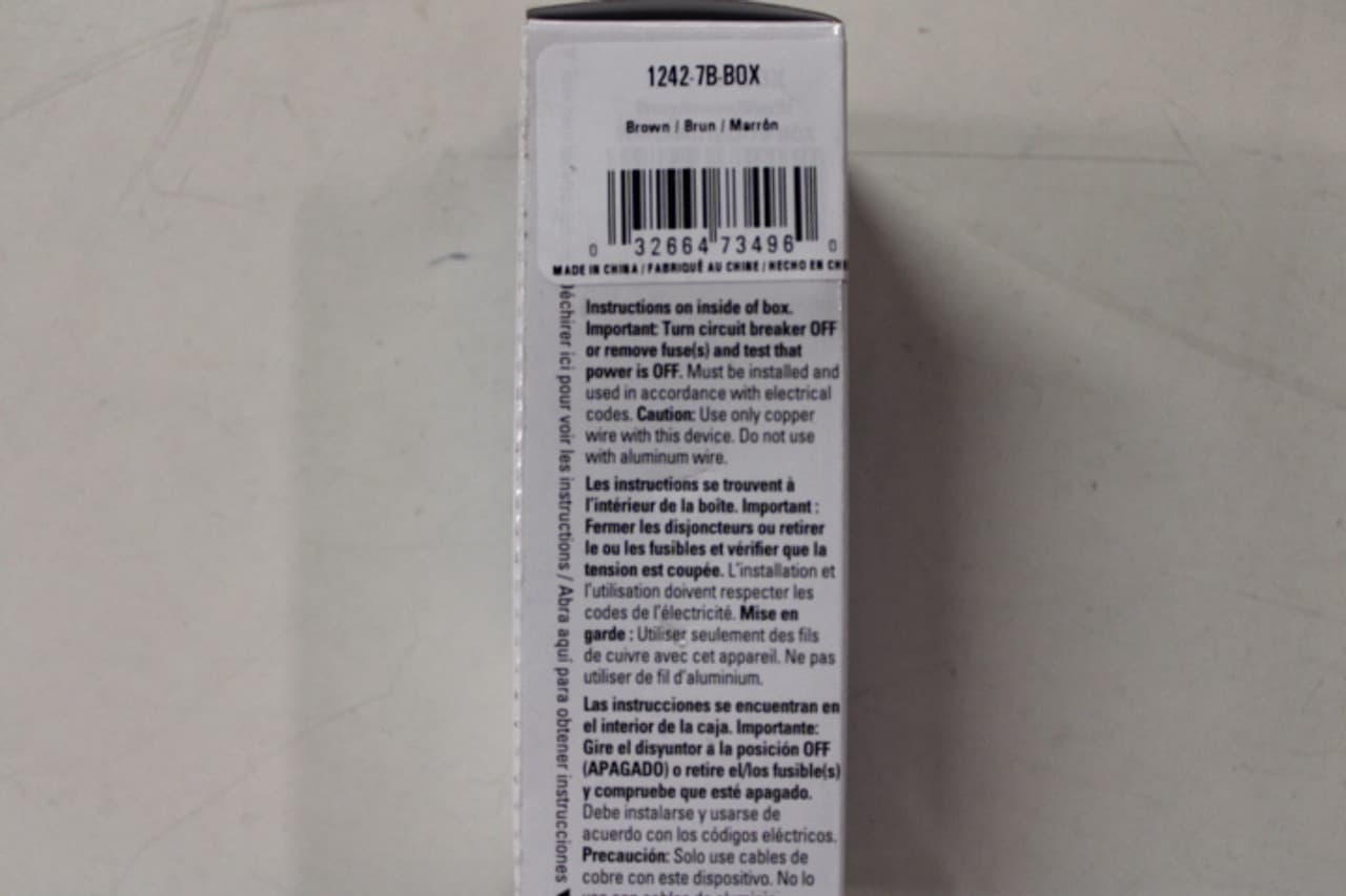Eaton 1242-7B-BOX 1242-7B-BOX Eaton - Eaton toggle switch, #14-10 AWG, 15A, Residential, Wall, 120V, Side and push, Grounding, Brown, Four-way, Polycarbonate Eaton 1242-7B-BOX 1242-7B-BOX Eaton - Eaton toggle switch, #14-10 AWG, 15A, Residential, Wall, 120V, Side and push, Grounding, Brown, Four-way, Polycarbonate