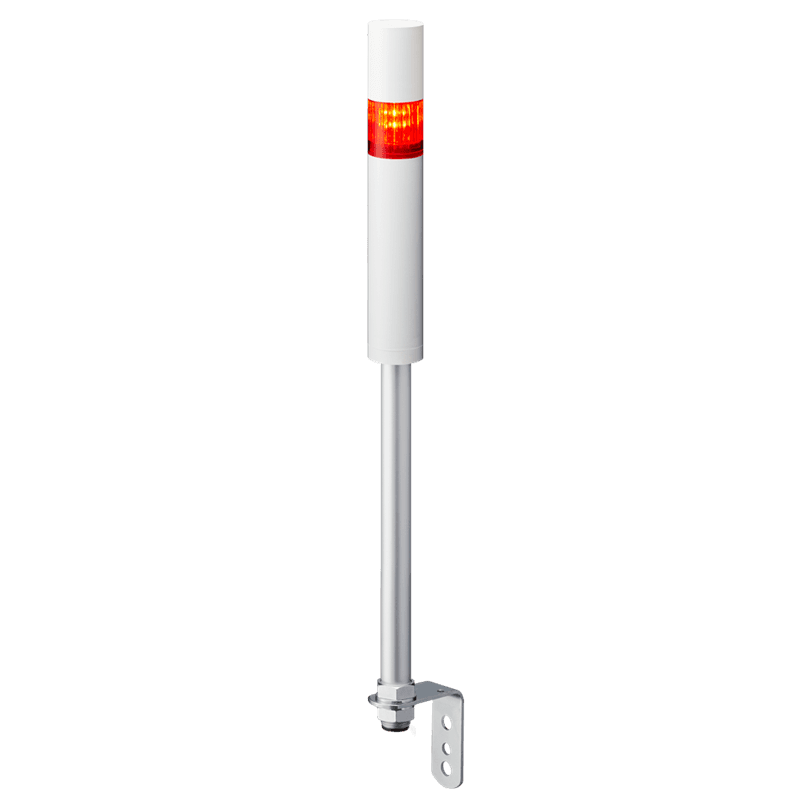 Patlite LR4-1M2LJBW-R 40mm 1-tier Signal Tower, 100-240V AC, Pole Mount with L Bracket and Cable, Flashing/Buzzer, Off-white body, Red LED Module Patlite LR4-1M2LJBW-R 40mm 1-tier Signal Tower, 100-240V AC, Pole Mount with L Bracket and Cable, Flashing/Buzzer, Off-white body, Red LED Module