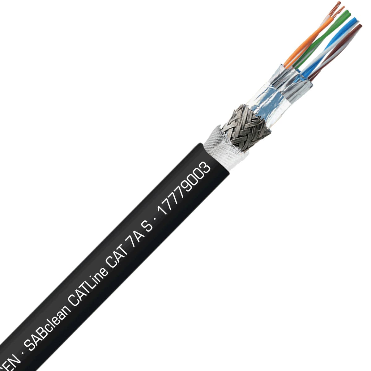 SAB 17779003 SABclean CATLine CAT 7A S: 26/4pr industrial ethernet cable for cleanrooms, UR, CE, RoHS SAB 17779003 SABclean CATLine CAT 7A S: 26/4pr industrial ethernet cable for cleanrooms, UR, CE, RoHS