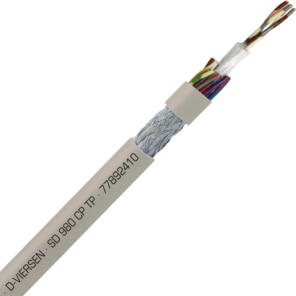 SAB 77892410 SD 980 CP TP - 24 AWG/10pr, shielded halogen-free continuous flex heavy duty PUR data cable, UL, CSA, CE, RoHS SAB 77892410 SD 980 CP TP - 24 AWG/10pr, shielded halogen-free continuous flex heavy duty PUR data cable, UL, CSA, CE, RoHS