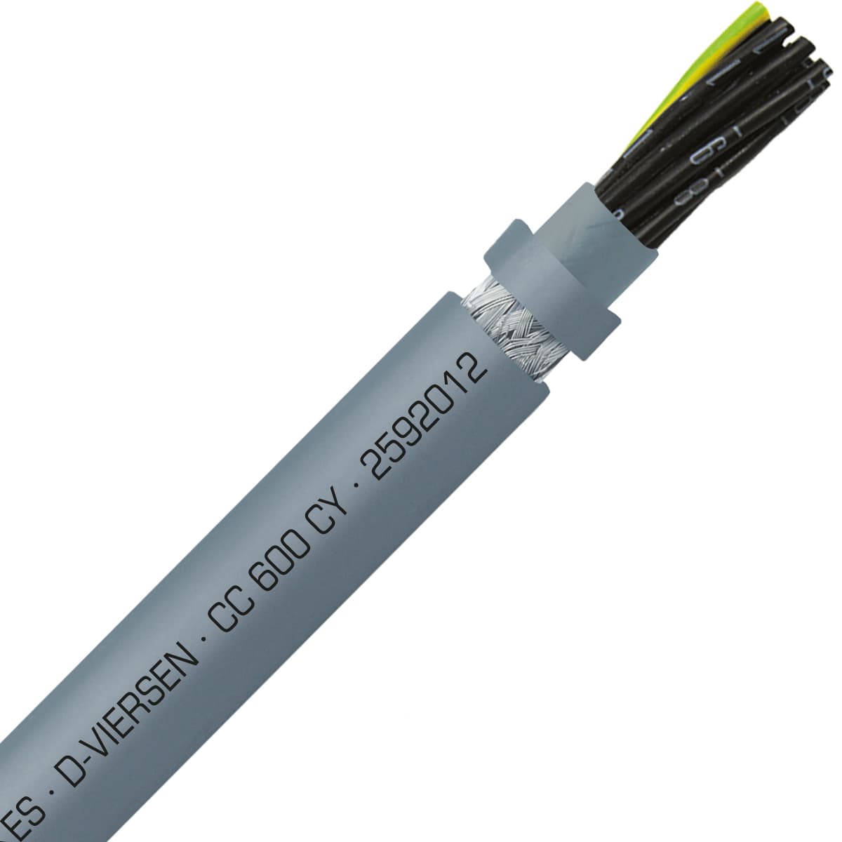 SAB 2592012 CC 600 CY - 20 AWG/12c, shielded oil resistant PVC flexible control cable, 600V, UL, CSA, VDE, CE, RoHS SAB 2592012 CC 600 CY - 20 AWG/12c, shielded oil resistant PVC flexible control cable, 600V, UL, CSA, VDE, CE, RoHS