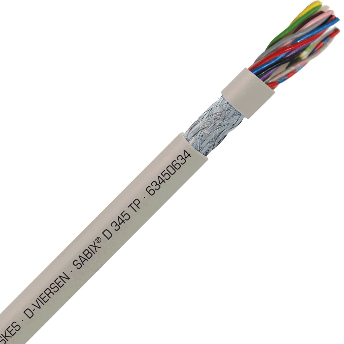SAB 63450634 SABIX D 345 FRNC TP - 22 AWG/6pr, halogen-free flame retardant paired data cable, CE, RoHS SAB 63450634 SABIX D 345 FRNC TP - 22 AWG/6pr, halogen-free flame retardant paired data cable, CE, RoHS