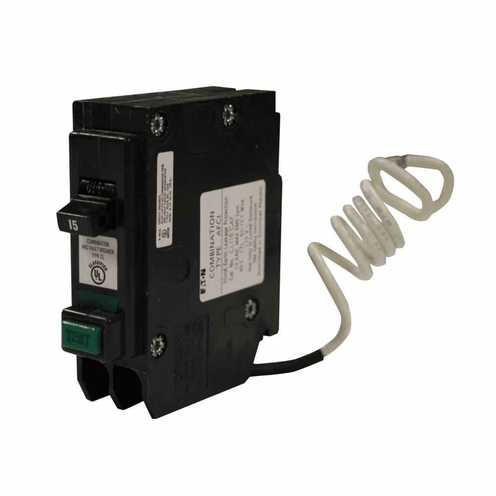 Eaton CL115CAFCS CL115CAFCS Eaton - Eaton Classified 1" AFCI circuit breaker, Combination arc fault, clamshell pack, 15A, 10 kAIC, Single-pole, 120/240V, CL, #14-4 AWG Cu/Al, Q30, Type CH Loadcenters Eaton CL115CAFCS CL115CAFCS Eaton - Eaton Classified 1" AFCI circuit breaker, Combination arc fault, clamshell pack, 15A, 10 kAIC, Single-pole, 120/240V, CL, #14-4 AWG Cu/Al, Q30, Type CH Loadcenters