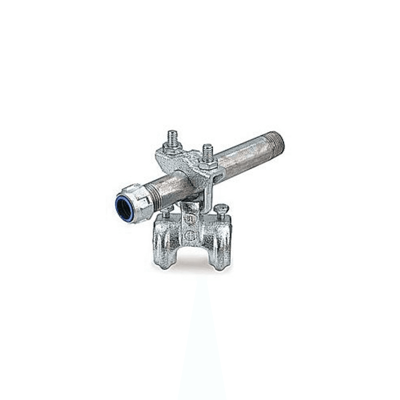 Thomas & Betts 6216 2-1/2 to 3", Malleable Iron Body, Steel U-Bolt, Bolt-On, Swivel Tray Ground Clamp Thomas & Betts 6216 2-1/2 to 3", Malleable Iron Body, Steel U-Bolt, Bolt-On, Swivel Tray Ground Clamp