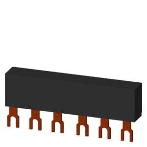 Siemens 3RV1915-1AB 3-phase busbars Modular spacing 45 mm for 2 switches Fork shape connections Siemens 3RV1915-1AB 3-phase busbars Modular spacing 45 mm for 2 switches Fork shape connections