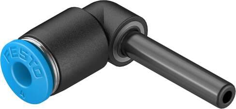 Festo 153056 push-in L-connector QSL-4H with push-in sleeve. Size: Standard, Nominal size: 2 mm, Assembly position: Any, Container size: 10, Design structure: Push/pull principle Festo 153056 push-in L-connector QSL-4H with push-in sleeve. Size: Standard, Nominal size: 2 mm, Assembly position: Any, Container size: 10, Design structure: Push/pull principle