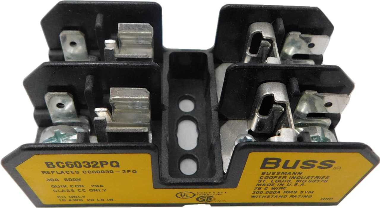 Cooper Bussmann BC6032PQ Bussmann BC6032PQ Fuse Accessories 30A 600V Cooper Bussmann BC6032PQ Bussmann BC6032PQ Fuse Accessories 30A 600V