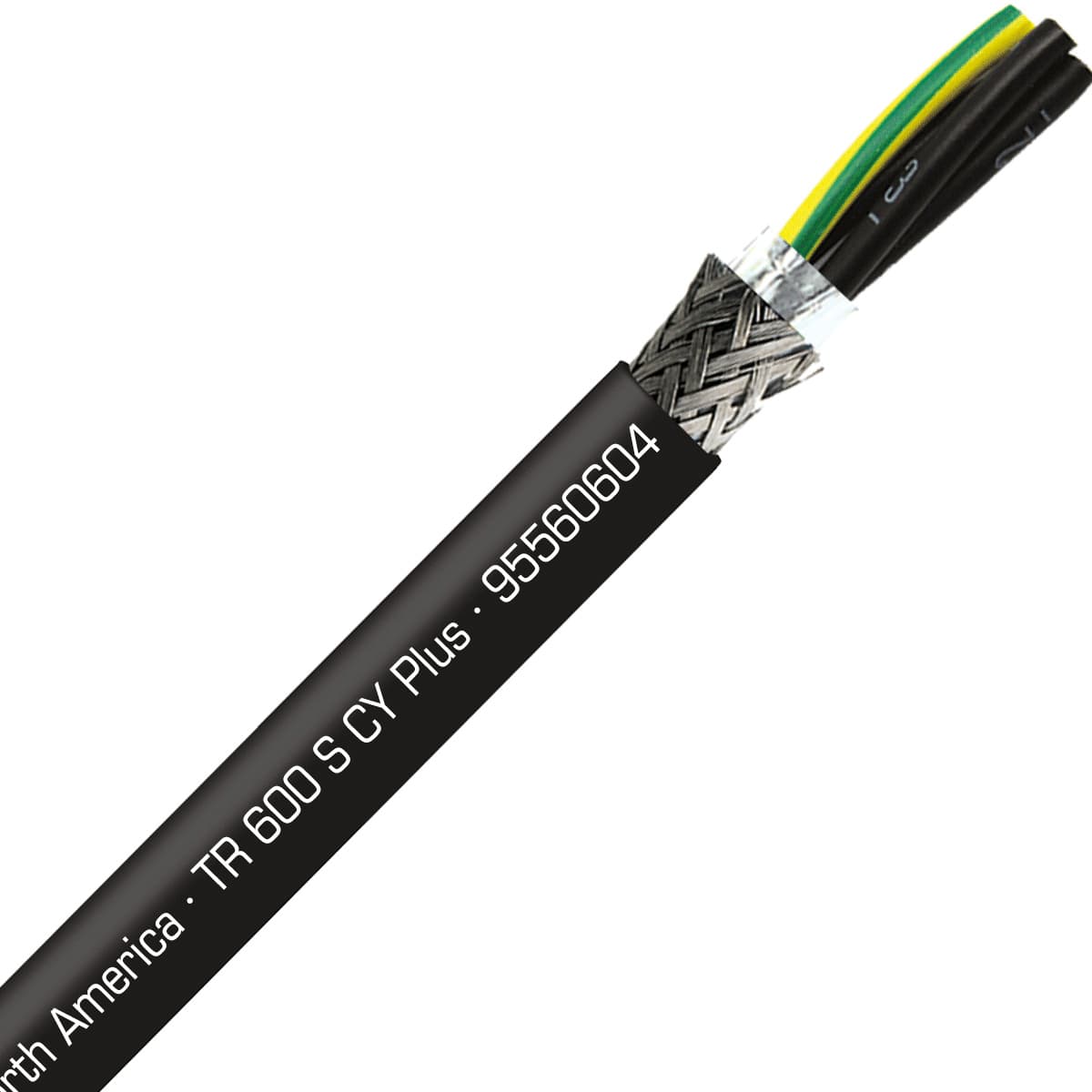 SAB 95560604 TR 600 CY Plus - 6 AWG/4c, shielded UV and oil resistant flexible exposed run tray cable with reduced O.D., UL, CSA, CE, RoHS SAB 95560604 TR 600 CY Plus - 6 AWG/4c, shielded UV and oil resistant flexible exposed run tray cable with reduced O.D., UL, CSA, CE, RoHS