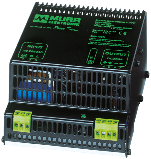 Murr Elektronik 85053 85053 Murrelektronik - MPS POWER SUPPLY 1-PHASE, IN: 90-265VAC OUT: 24V/5ADC Murr Elektronik 85053 85053 Murrelektronik - MPS POWER SUPPLY 1-PHASE, IN: 90-265VAC OUT: 24V/5ADC