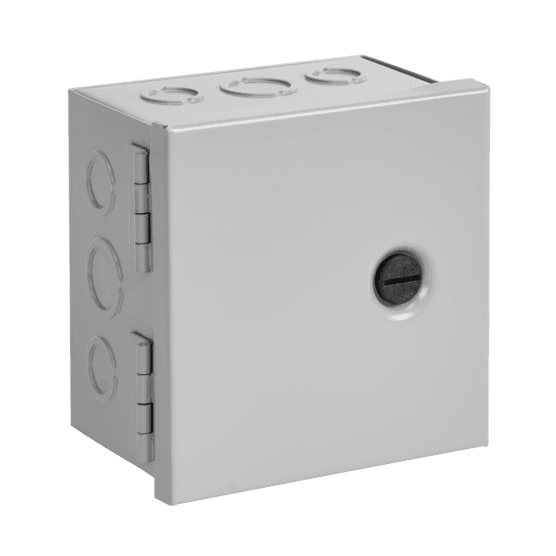 Hoffman AHE12X12X4 Hinged-Cover, Type 1, 12.00x12.00x4.00, Gray, Steel Hoffman AHE12X12X4 Hinged-Cover, Type 1, 12.00x12.00x4.00, Gray, Steel