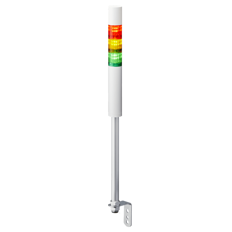 Patlite LR4-3M2LJBW-RYG 40mm 3-tier Signal Tower, 100-240V AC, Pole Mount with L Bracket and Cable, Flashing/Buzzer, Off-white Patlite LR4-3M2LJBW-RYG 40mm 3-tier Signal Tower, 100-240V AC, Pole Mount with L Bracket and Cable, Flashing/Buzzer, Off-white