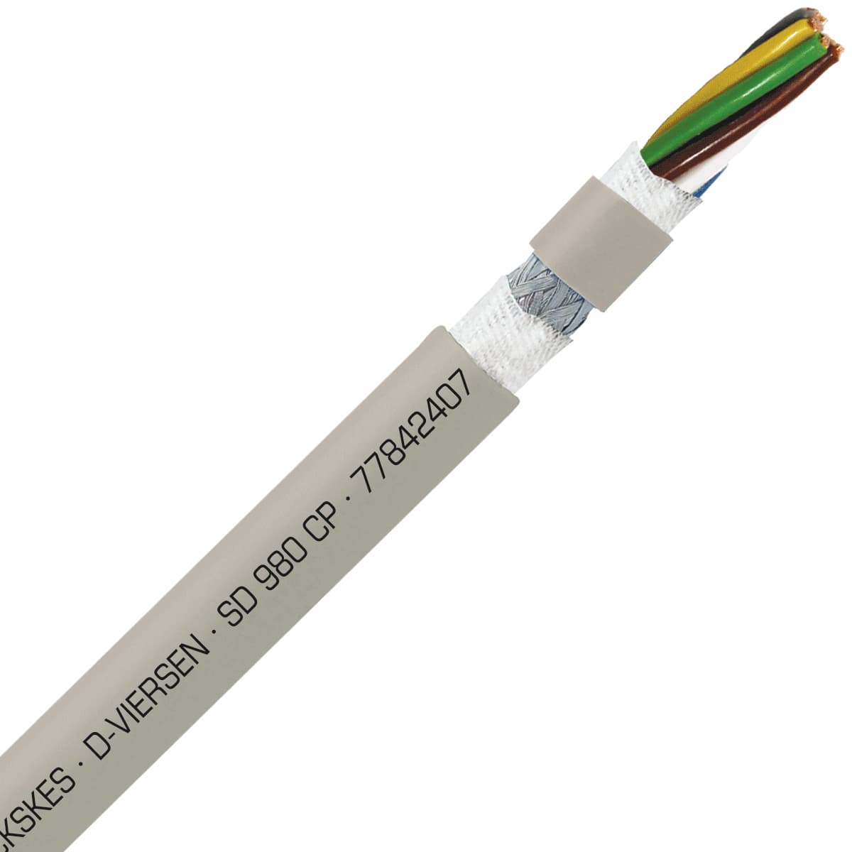 SAB 77842407 SD 980 CP - 24 AWG/7c, shielded halogen-free heavy duty continuous flex PUR data cable, UL, CSA, CE, RoHS SAB 77842407 SD 980 CP - 24 AWG/7c, shielded halogen-free heavy duty continuous flex PUR data cable, UL, CSA, CE, RoHS