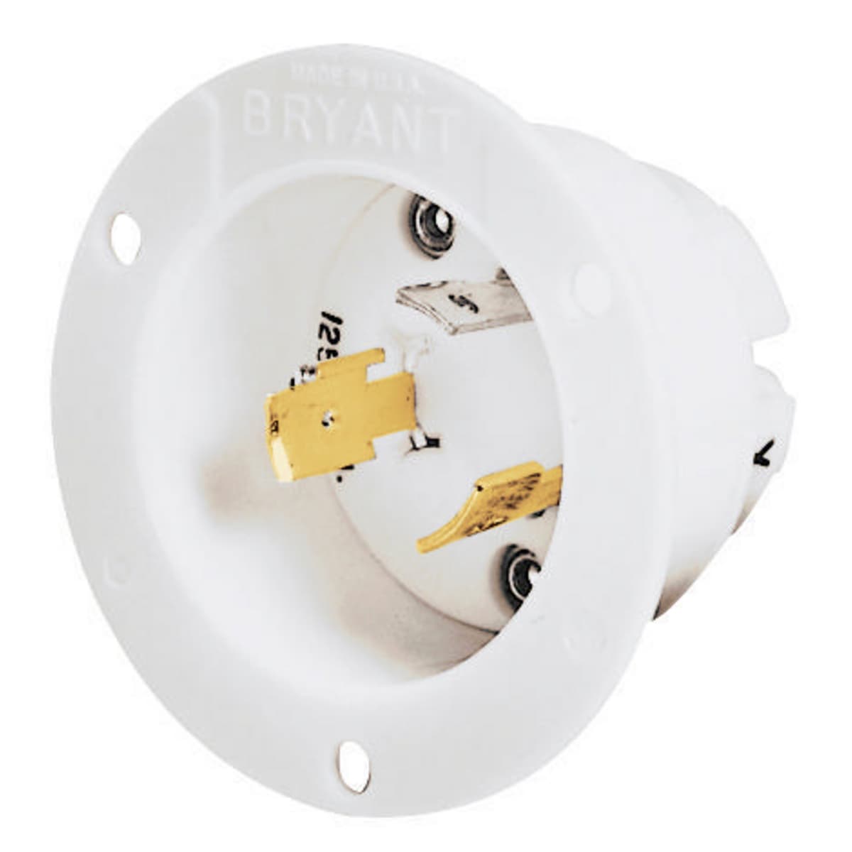 Hubbell 71130MB Locking Devices, Industrial, Flanged Inlet, 30A 3-Phase Delta 250V AC, 3-Pole 3-Wire Non-Grounding, L11-30P, Screw Terminal, White ; Impact resistant thermoplastic construction ; Backwired terminations for ease of installation ; #10-32 Multiple drive ter Hubbell 71130MB Locking Devices, Industrial, Flanged Inlet, 30A 3-Phase Delta 250V AC, 3-Pole 3-Wire Non-Grounding, L11-30P, Screw Terminal, White ; Impact resistant thermoplastic construction ; Backwired terminations for ease of installation ; #10-32 Multiple drive ter