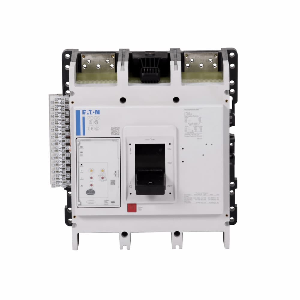 Eaton PDF63M1600E2ZM Eaton Power Defense molded case circuit breaker, Globally Rated 100% UL, Frame 6, Three Pole, 1600A, 65kA/480V, PXR20 LSI w/ ZSI and Relays, No Terminals (Metric Tapped Conductors) Eaton PDF63M1600E2ZM Eaton Power Defense molded case circuit breaker, Globally Rated 100% UL, Frame 6, Three Pole, 1600A, 65kA/480V, PXR20 LSI w/ ZSI and Relays, No Terminals (Metric Tapped Conductors)
