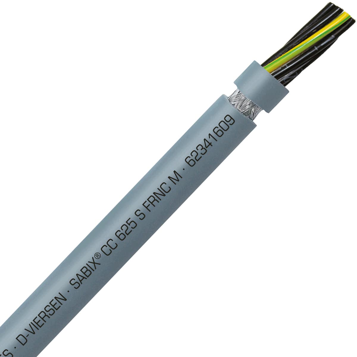 SAB 62341609 SABIX CC 625 S FRNC M - 16 AWG/9c, shielded halogen-free flame retardant flexible control cable, UL, CSA, CE, RoHS SAB 62341609 SABIX CC 625 S FRNC M - 16 AWG/9c, shielded halogen-free flame retardant flexible control cable, UL, CSA, CE, RoHS