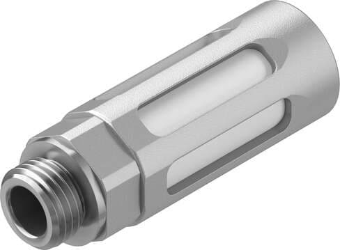 Festo 6842 silencer U-1/4-B For reducing noise and avoiding contamination at the exhaust ports of pneumatic components. Assembly position: Any, Operating pressure complete temperature range: 0 - 10 bar, Flow rate to atmosphere: 2440 l/min, Operating medium: Compress Festo 6842 silencer U-1/4-B For reducing noise and avoiding contamination at the exhaust ports of pneumatic components. Assembly position: Any, Operating pressure complete temperature range: 0 - 10 bar, Flow rate to atmosphere: 2440 l/min, Operating medium: Compress
