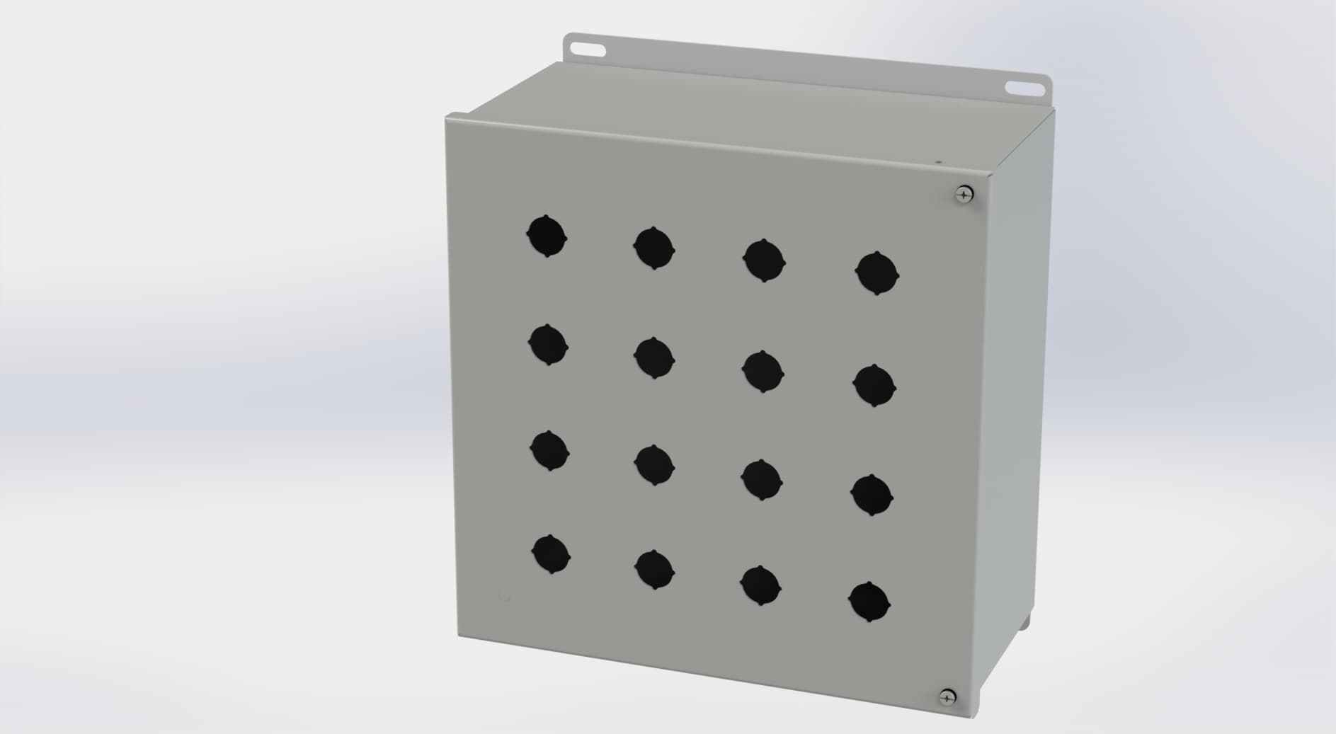 Saginaw Control SCE-16PBHI Hinged PB Enclosure, Height:12.13", Width:12.00", Depth:6.00", ANSI-61 gray powder coating inside and out. Optional sub-panels are powder coated white. Saginaw Control SCE-16PBHI Hinged PB Enclosure, Height:12.13", Width:12.00", Depth:6.00", ANSI-61 gray powder coating inside and out. Optional sub-panels are powder coated white.