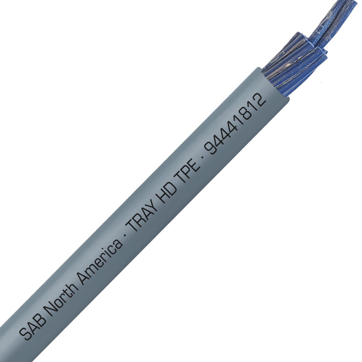 SAB 94441812 TRAY HD TPE - 18 AWG/12c, heavy duty exposed run TPE tray cable with blue conductors, UL, CSA, CE, RoHS SAB 94441812 TRAY HD TPE - 18 AWG/12c, heavy duty exposed run TPE tray cable with blue conductors, UL, CSA, CE, RoHS