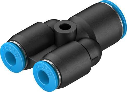Festo 130611 push-in Y-connector QSY-10-6 reducing. Size: Standard, Nominal size: 3,3 mm, Assembly position: Any, Container size: 10, Design structure: Push/pull principle Festo 130611 push-in Y-connector QSY-10-6 reducing. Size: Standard, Nominal size: 3,3 mm, Assembly position: Any, Container size: 10, Design structure: Push/pull principle