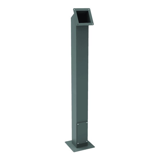 Hoffman A44PBCOL Pedestal System, Angled Column, 41.00x4.00x4.00, Gray, Steel Hoffman A44PBCOL Pedestal System, Angled Column, 41.00x4.00x4.00, Gray, Steel