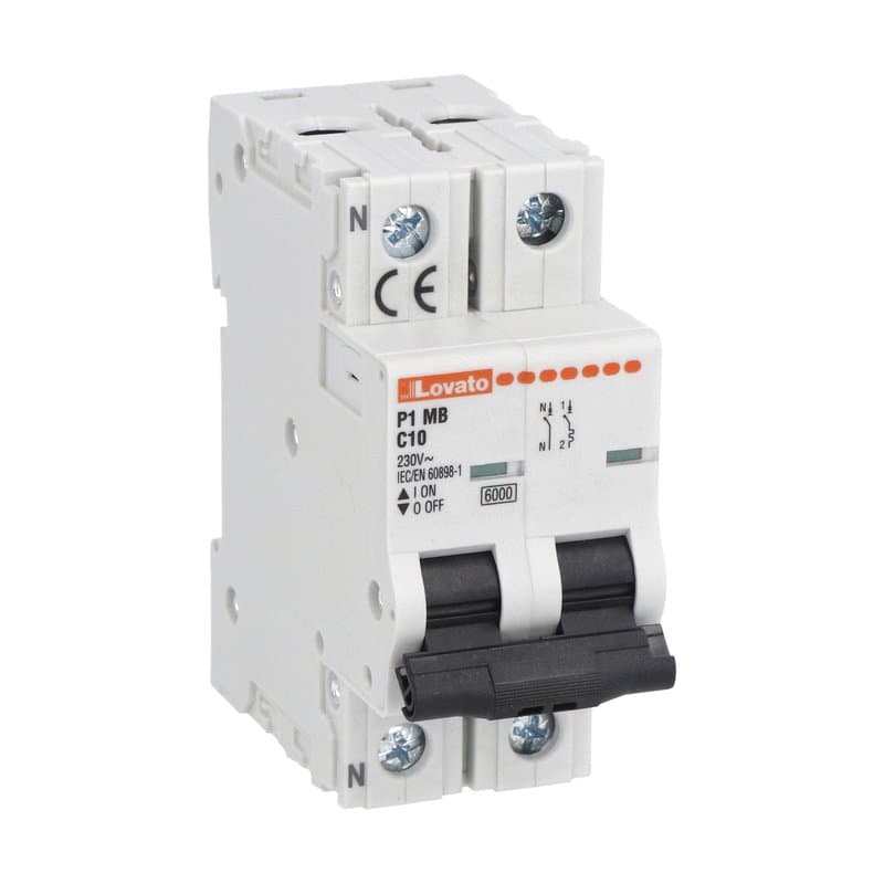 Lovato Electric P1MB1NC50 P1MB1NC50 Lovato - Miniature circuit breaker, 1P+N - 6kA. 2 modules, characteristic C, 50A Lovato Electric P1MB1NC50 P1MB1NC50 Lovato - Miniature circuit breaker, 1P+N - 6kA. 2 modules, characteristic C, 50A