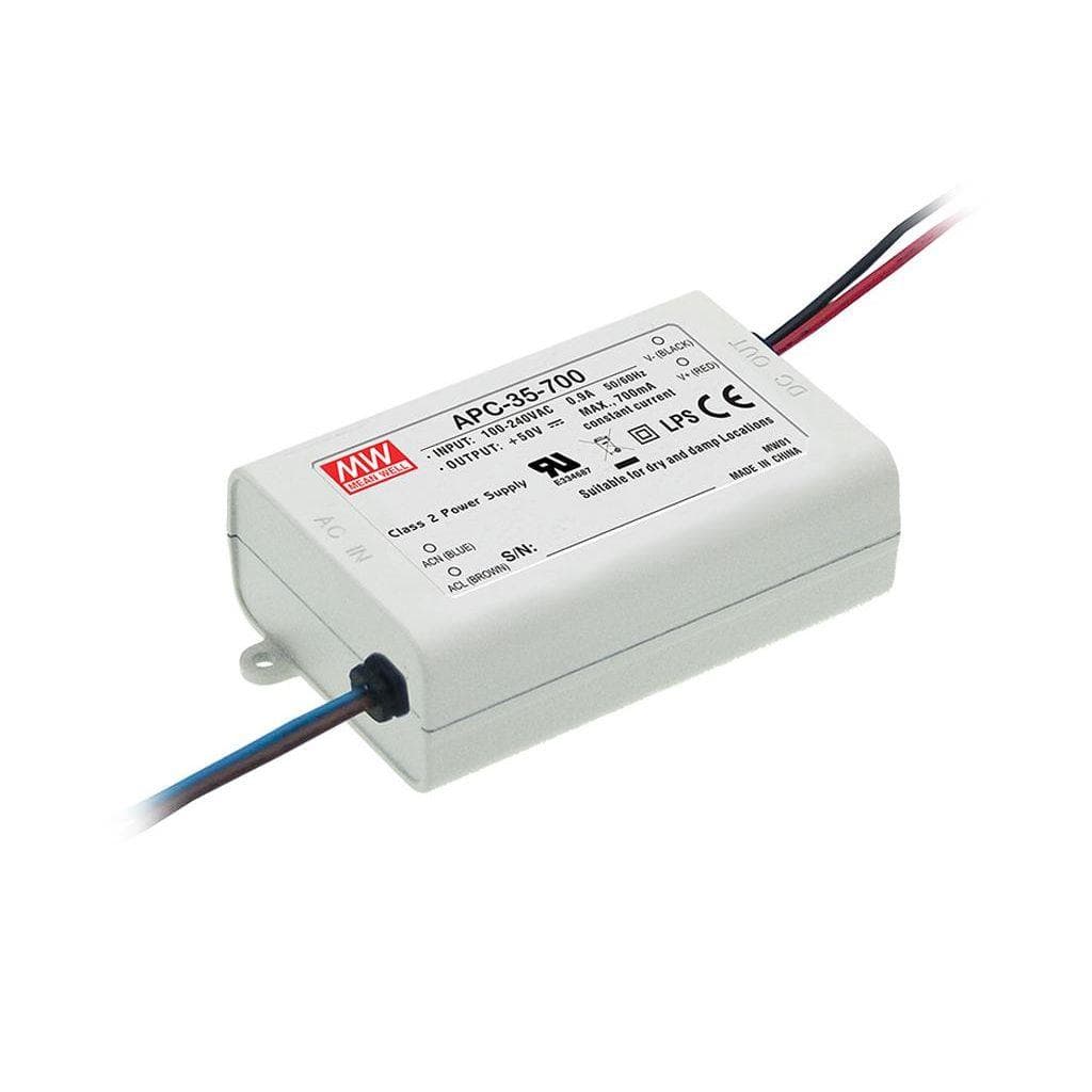 MEAN WELL APC-35-500 AC-DC Single output LED driver Constant Current (CC); Output 0.5A at 25-70Vdc MEAN WELL APC-35-500 AC-DC Single output LED driver Constant Current (CC); Output 0.5A at 25-70Vdc