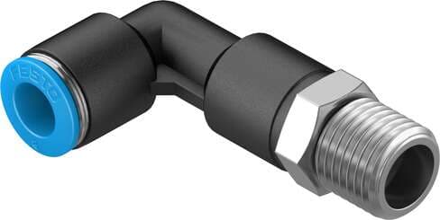 Festo 153080 push-in L-fitting, long QSLL-1/4-8 360° orientable, male thread with external hexagon. Size: Standard, Nominal size: 6,7 mm, Type of seal on screw-in stud: coating, Assembly position: Any, Container size: 10 Festo 153080 push-in L-fitting, long QSLL-1/4-8 360° orientable, male thread with external hexagon. Size: Standard, Nominal size: 6,7 mm, Type of seal on screw-in stud: coating, Assembly position: Any, Container size: 10