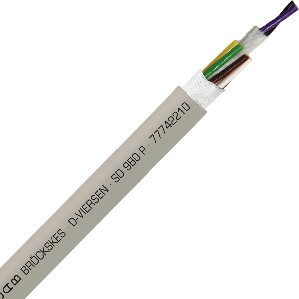 SAB 77742210 SD 980 P - 22 AWG/10c, heavy duty halogen-free PUR continuous flex data cable, UL, CSA, CE, RoHS SAB 77742210 SD 980 P - 22 AWG/10c, heavy duty halogen-free PUR continuous flex data cable, UL, CSA, CE, RoHS