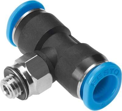 Festo 153355 push-in T-fitting QSMT-1/8-4 360° orientable, male thread with external hexagon. Size: Mini, Nominal size: 2,4 mm, Type of seal on screw-in stud: coating, Assembly position: Any, Container size: 10 Festo 153355 push-in T-fitting QSMT-1/8-4 360° orientable, male thread with external hexagon. Size: Mini, Nominal size: 2,4 mm, Type of seal on screw-in stud: coating, Assembly position: Any, Container size: 10