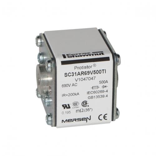 Mersen V1047047 Size 31 type TTI with indicator aR 500 A 690VAC Mersen V1047047 Size 31 type TTI with indicator aR 500 A 690VAC