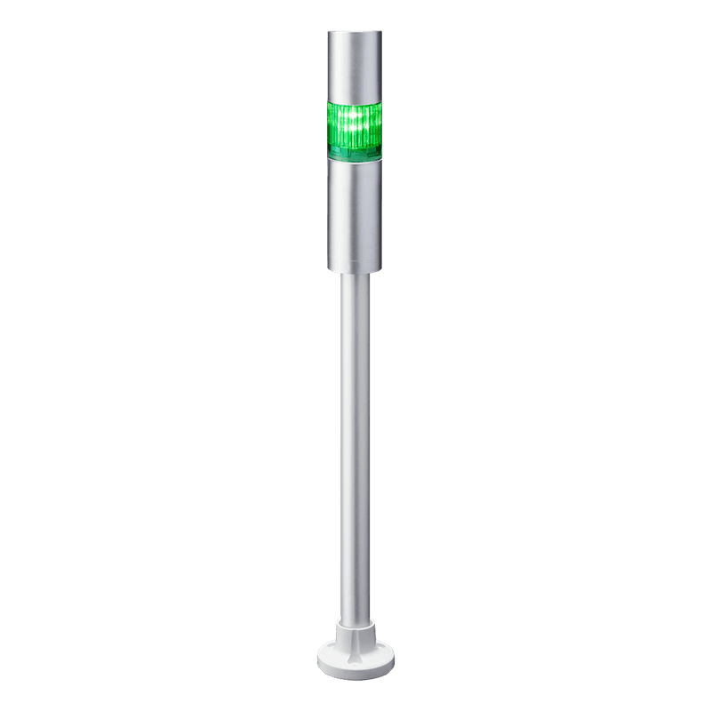 Patlite LR4-102PJBU-G 40mm 1-tier Signal Tower, 24V DC, Pole Mount with Circular Bracket and Cable, Flashing/Buzzer, Silver body, Green LED Module Patlite LR4-102PJBU-G 40mm 1-tier Signal Tower, 24V DC, Pole Mount with Circular Bracket and Cable, Flashing/Buzzer, Silver body, Green LED Module