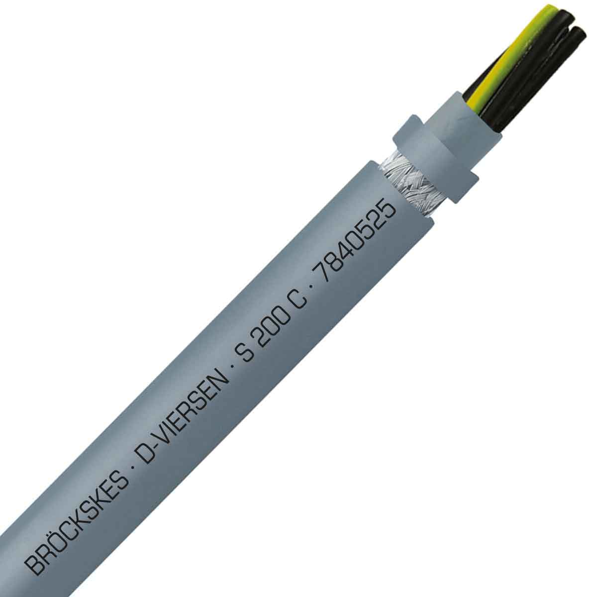 SAB 7840525 S 200 C - 14 AWG/5c, shielded halogen free continuous flex oil resistant control cable, CE, RoHS SAB 7840525 S 200 C - 14 AWG/5c, shielded halogen free continuous flex oil resistant control cable, CE, RoHS