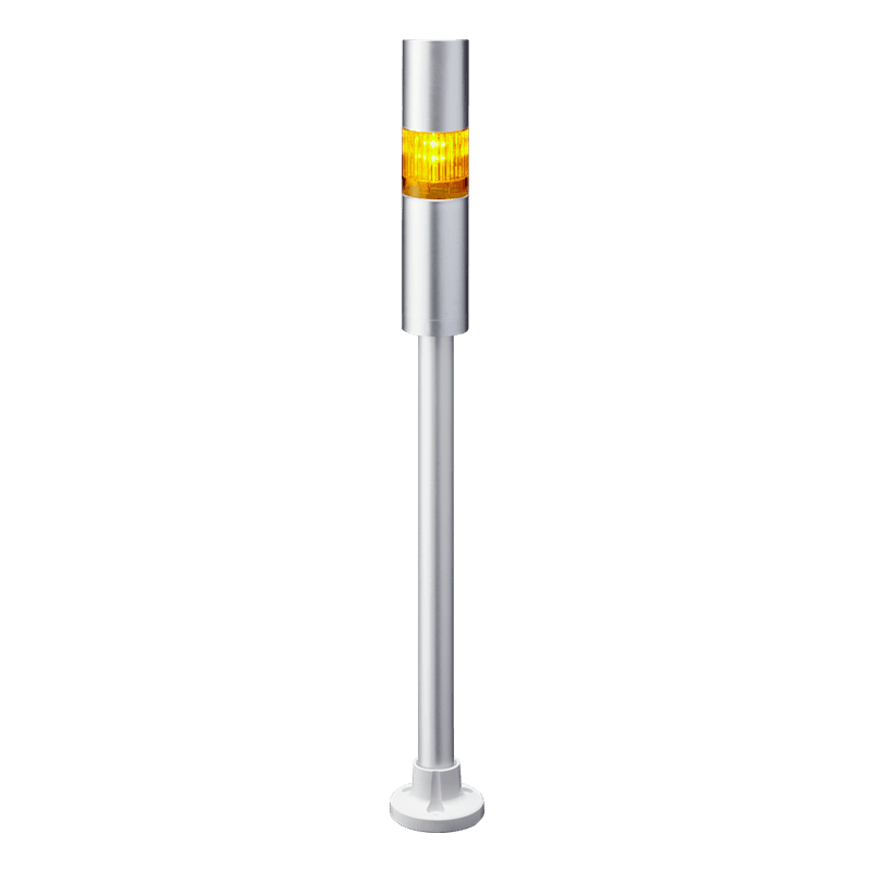 Patlite LR4-102PJBU-Y 40mm 1-tier Signal Tower, 24V DC, Pole Mount with Circular Bracket and Cable, Flashing/Buzzer, Silver body, Amber LED Module Patlite LR4-102PJBU-Y 40mm 1-tier Signal Tower, 24V DC, Pole Mount with Circular Bracket and Cable, Flashing/Buzzer, Silver body, Amber LED Module