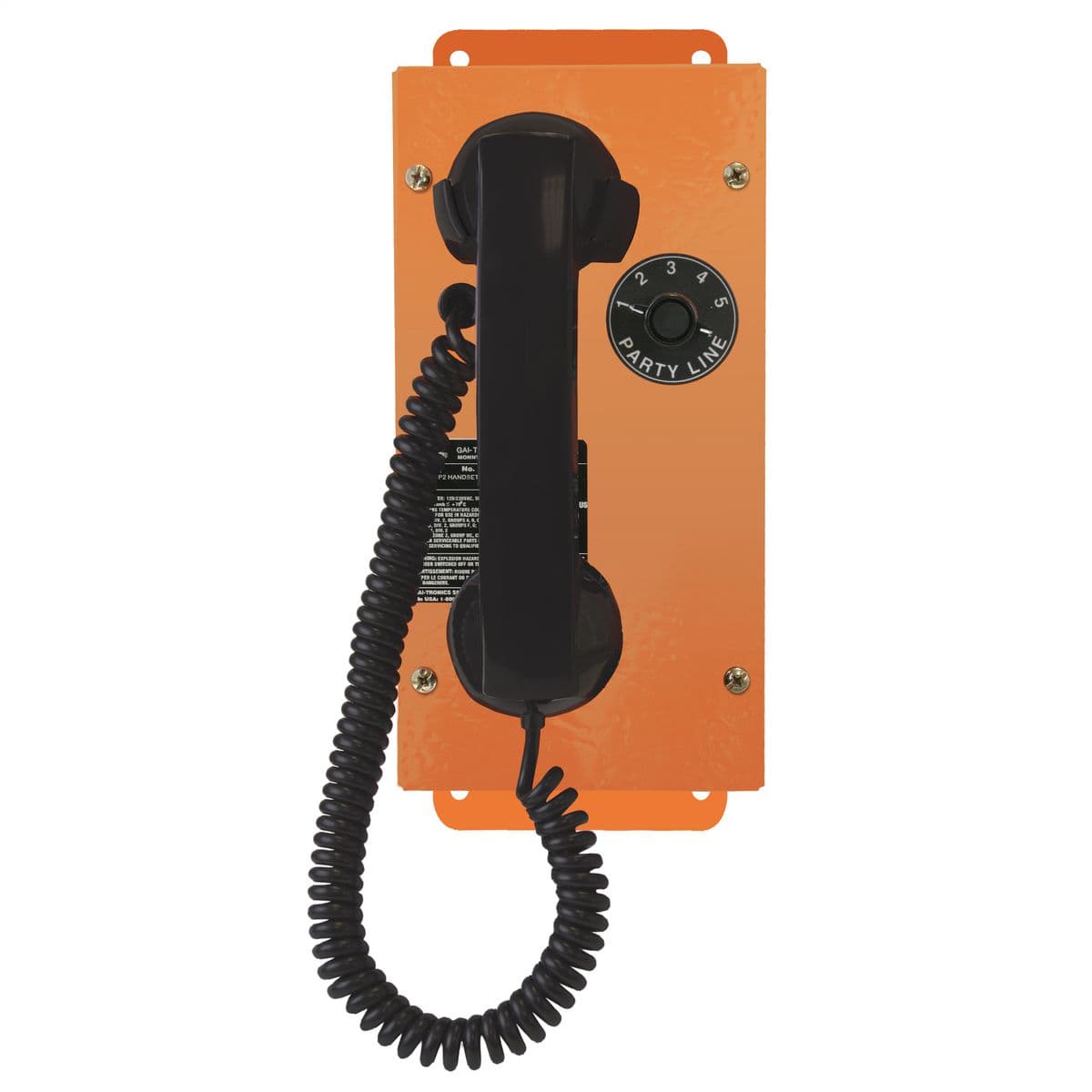 Hubbell 915-121S100 SP2 Indoor Handset/Speaker Station, 100-240 VAC, UL Class I, Div. 2, Ethernet cable connection, 8-ohm speaker output with SmartVolume, RTU output, Orange finish, 6' PVC handset cord Hubbell 915-121S100 SP2 Indoor Handset/Speaker Station, 100-240 VAC, UL Class I, Div. 2, Ethernet cable connection, 8-ohm speaker output with SmartVolume, RTU output, Orange finish, 6' PVC handset cord