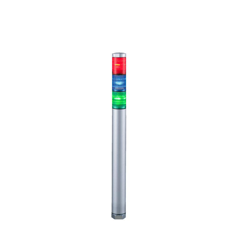 Patlite MP-302-RBG 30mm 3-Tier LED Signal Tower, 24V AC/DC, Direct Mount, Silver Body, LED: Red, Blue, Green Patlite MP-302-RBG 30mm 3-Tier LED Signal Tower, 24V AC/DC, Direct Mount, Silver Body, LED: Red, Blue, Green