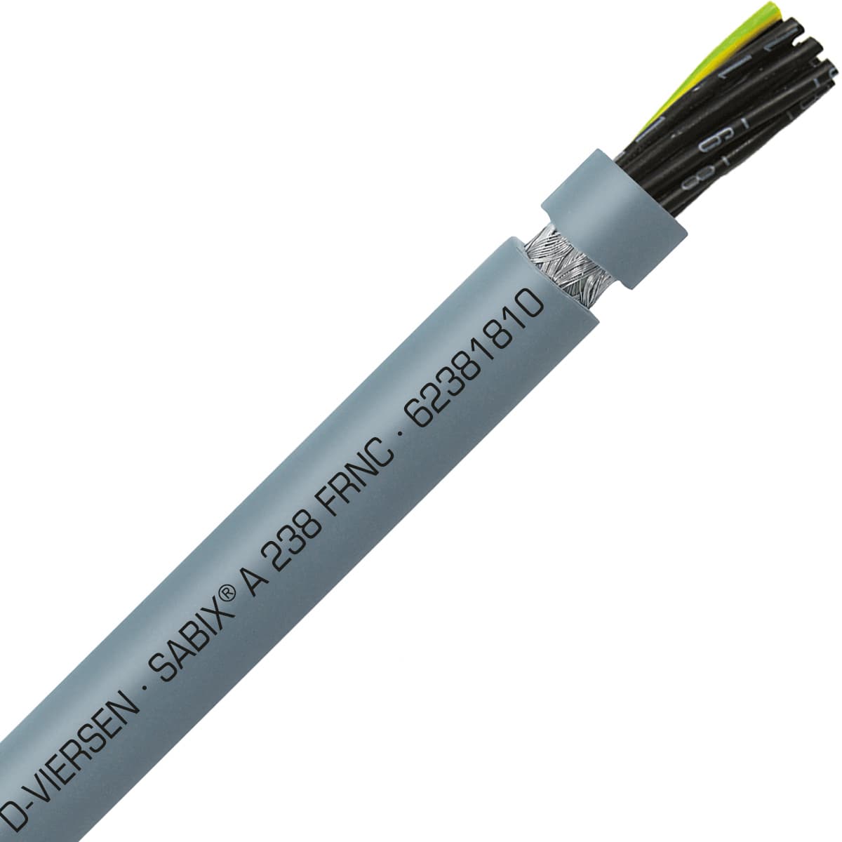 SAB 62381810 SABIX A 238 FRNC - 16 AWG/18c, shielded high temperature flame retardant flexible SABIX control cable, CE, RoHS SAB 62381810 SABIX A 238 FRNC - 16 AWG/18c, shielded high temperature flame retardant flexible SABIX control cable, CE, RoHS